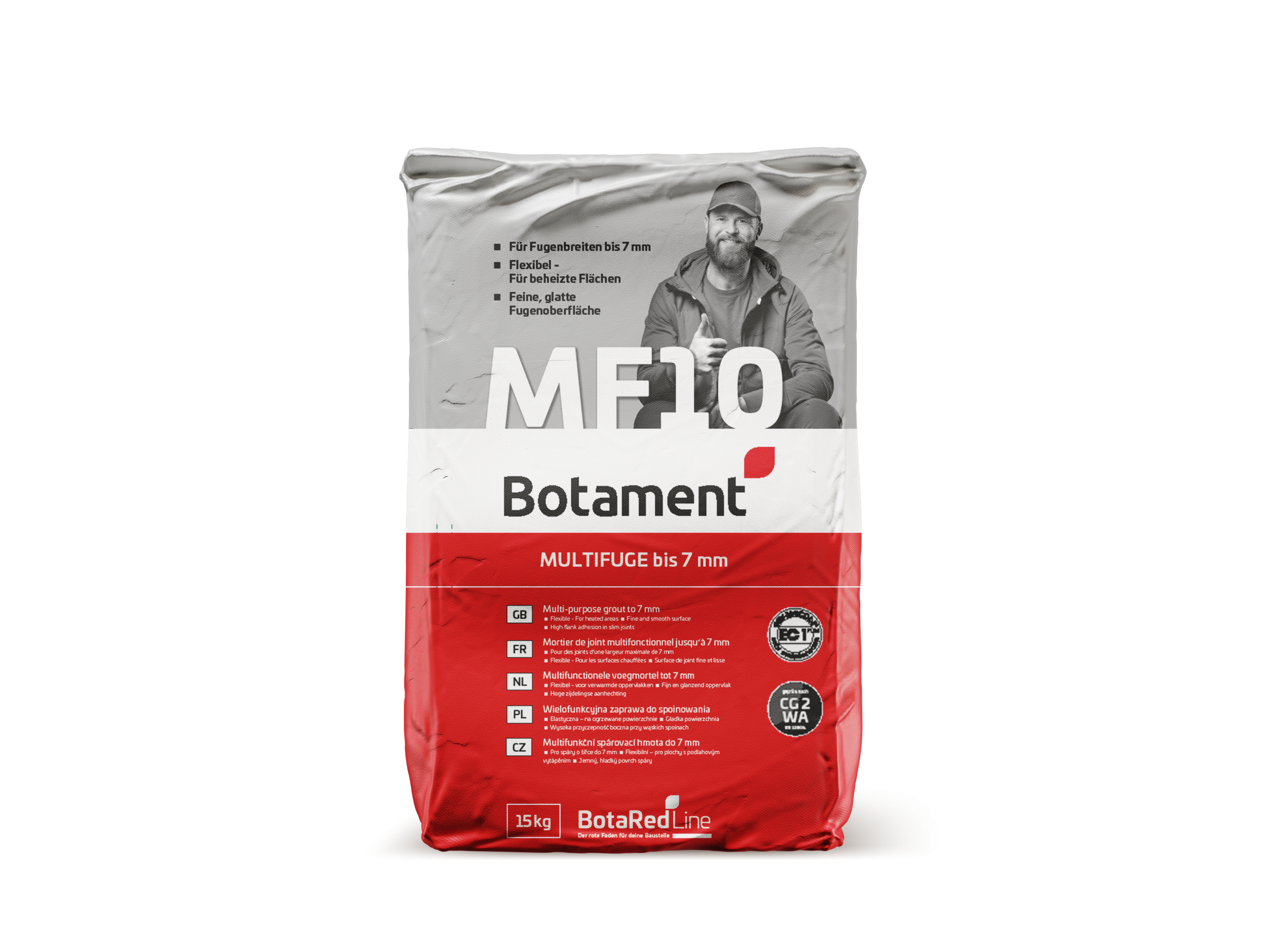 BotaRed MF10 ist ein Multifunktions-Fugenmörtel, der speziell für hochwertige, saugende und schwach saugende Materialien im Innen- und Außenbereich geeignet ist. Die feine und glatte Oberfläche sorgt insbesondere bei exklusiven Wand- und Bodenflächen für das perfekte Finish. BotaRed MF10 ist besonders geeignet für Steingut und Steinzeug.